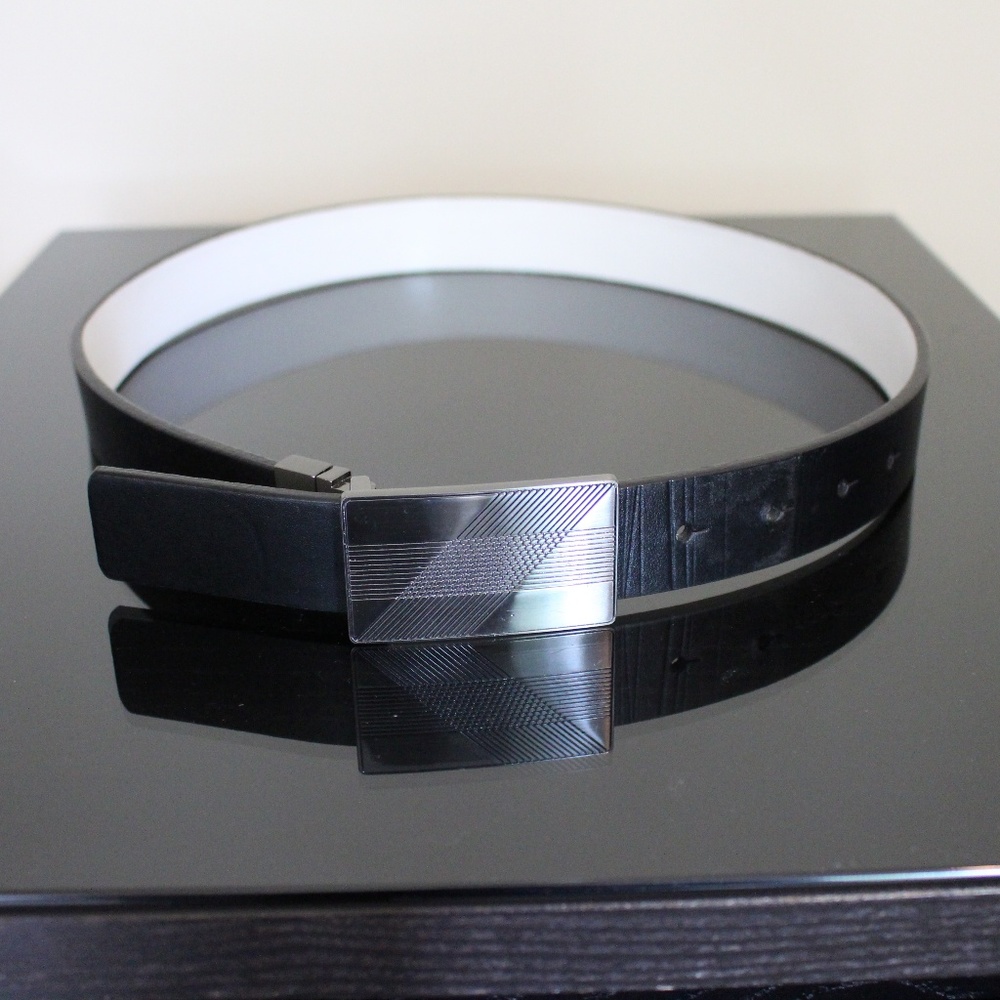 Express mens reversible black/white belt